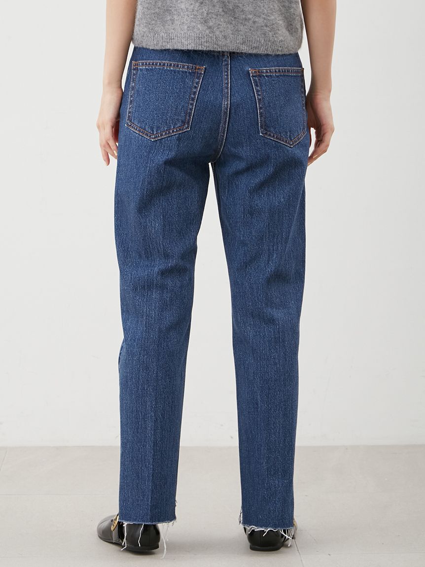 Mila Owen「裾段差テーパードデニムパンツ」|デニム|