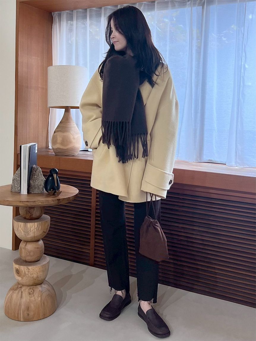 Mila Owen「裾段差テーパードデニムパンツ」|デニム|