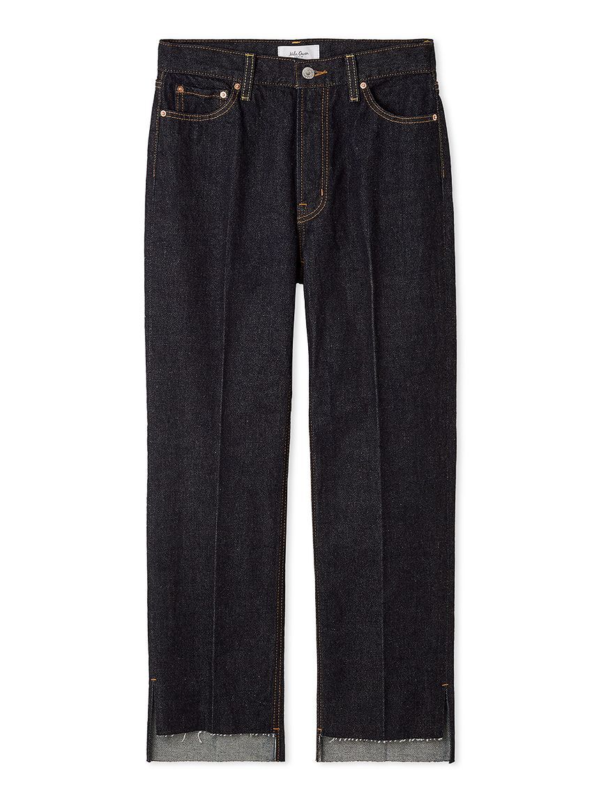 Mila Owen「裾段差テーパードデニムパンツ」|デニム|