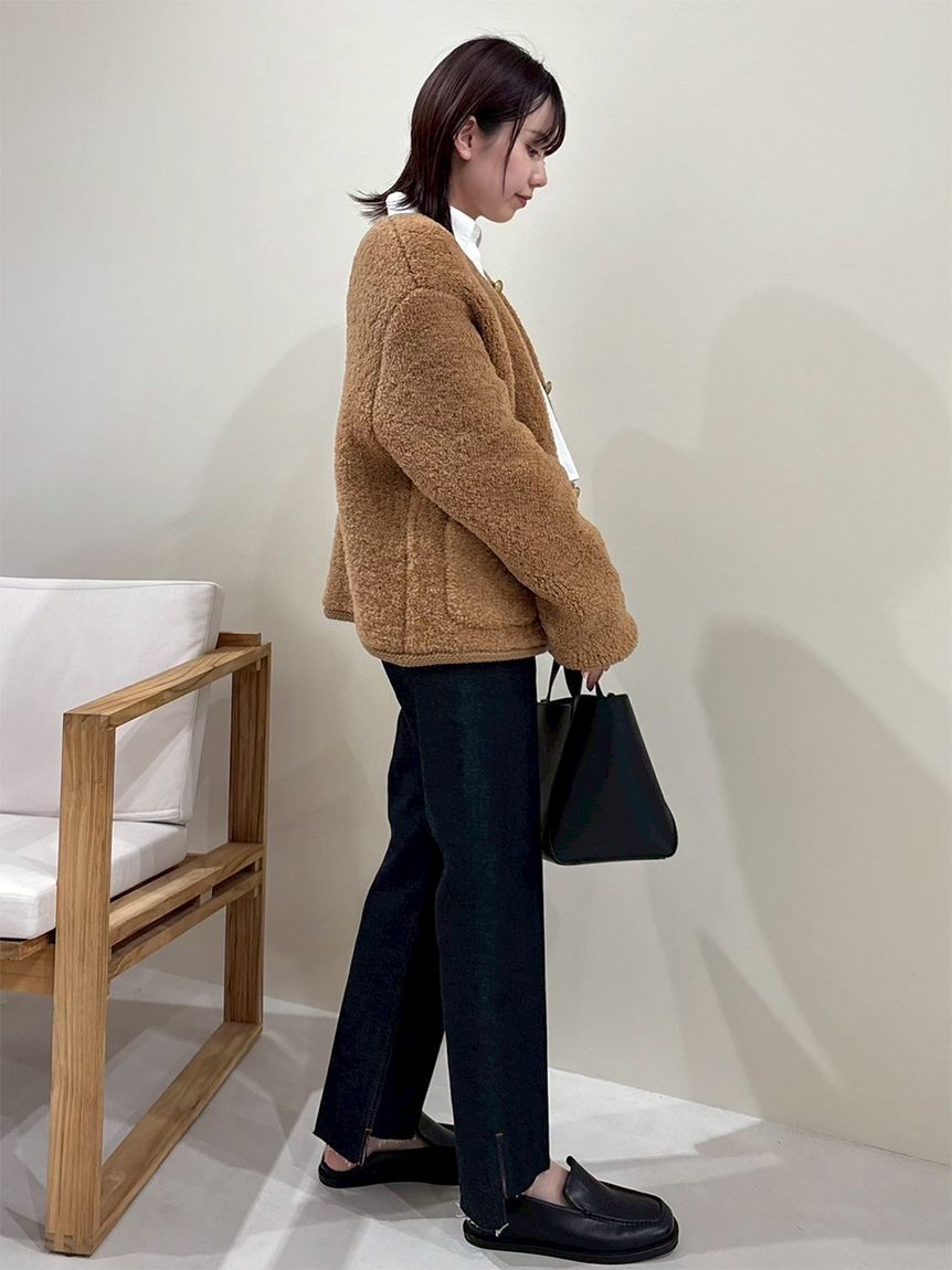 Mila Owen「裾段差テーパードデニムパンツ」|デニム|