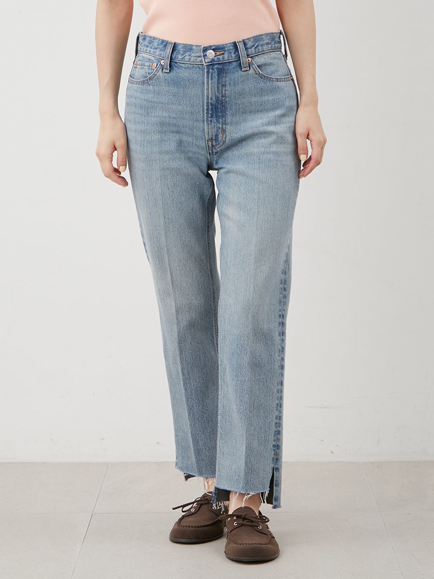 Mila Owen「裾段差テーパードデニムパンツ」|デニム|LBLU