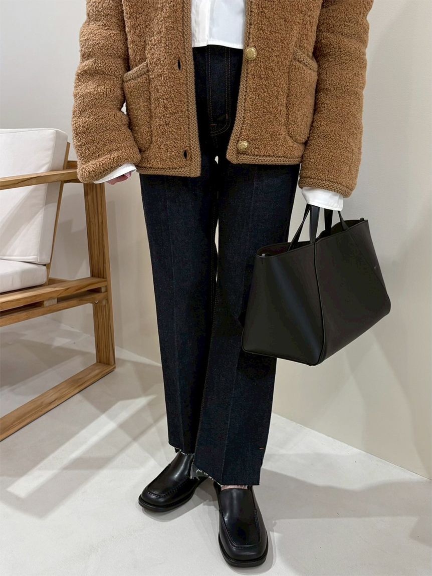 Mila Owen「裾段差テーパードデニムパンツ」|デニム|IND