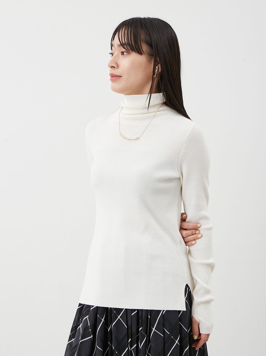 Mila Owen「タートルネックリブニットプルオーバー」|ニット・セーター|