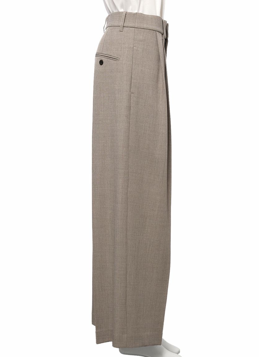 Mila Owen「ドライタッチ2タックワイドパンツ」|チノ|