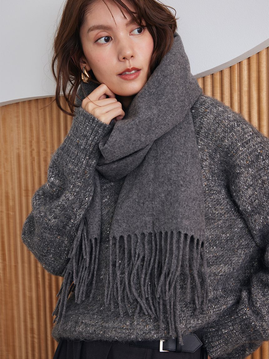 スパンコールVネックシャギーニット（Mila Owen）｜ルミネの