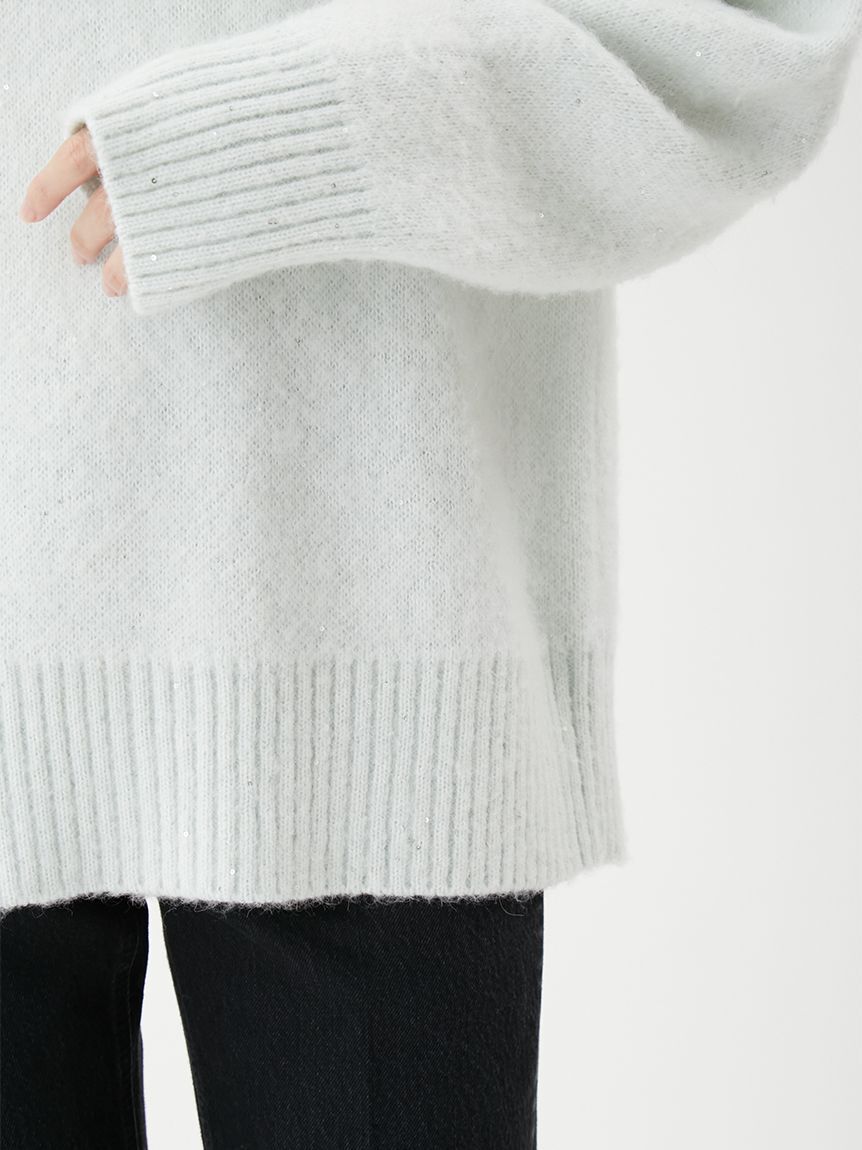 スパンコールVネックシャギーニット（Mila Owen）｜ルミネの