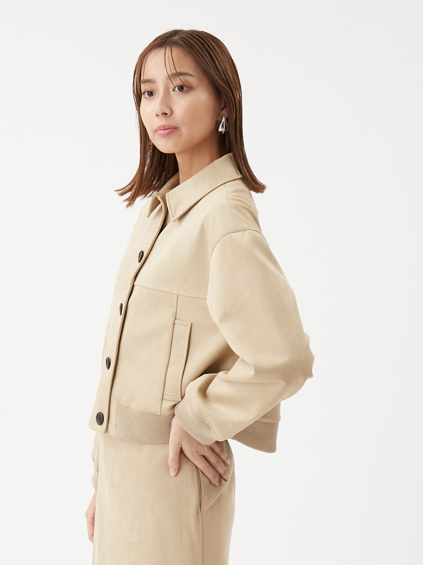 Mila Owen「【セットアップ対応】スウェードブルゾン」|ブルゾン・スタジャン|