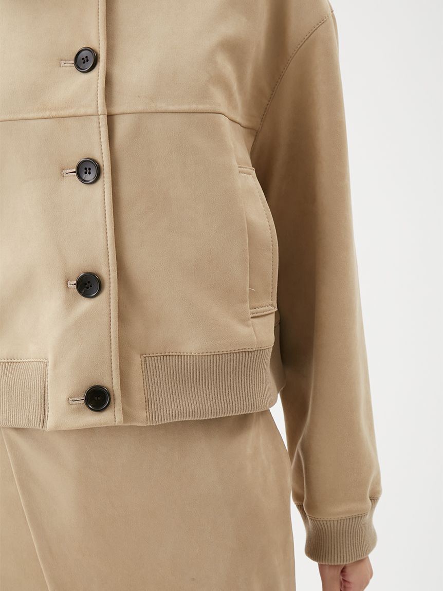 Mila Owen「【セットアップ対応】スウェードブルゾン」|ブルゾン・スタジャン|