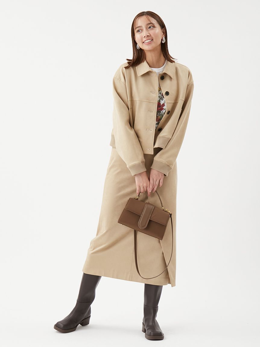 Mila Owen「【セットアップ対応】スウェードブルゾン」|ブルゾン・スタジャン|