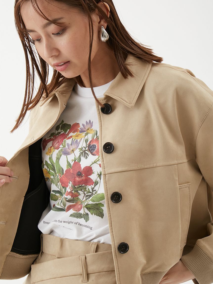 Mila Owen「【セットアップ対応】スウェードブルゾン」|ブルゾン・スタジャン|