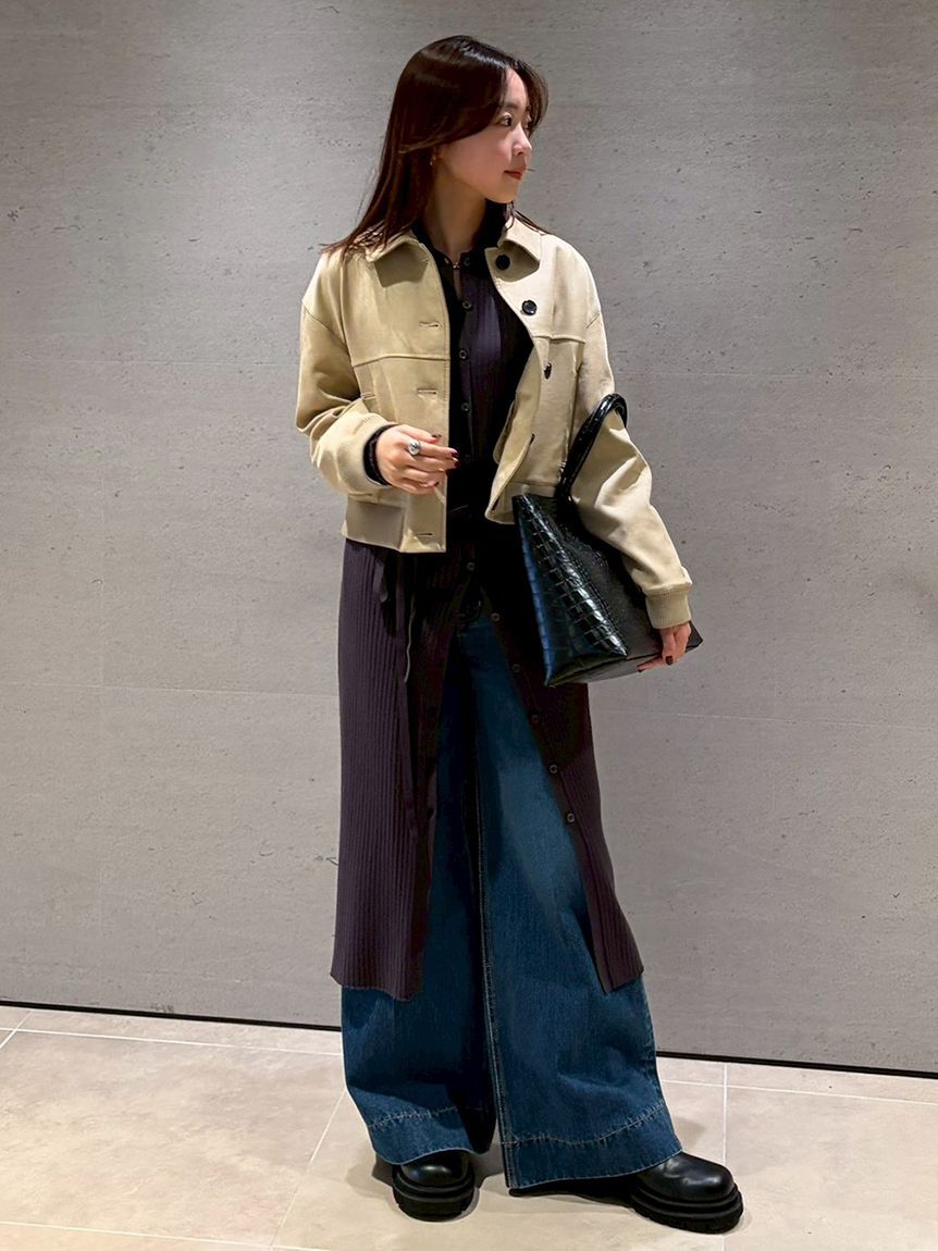 Mila Owen「【セットアップ対応】スウェードブルゾン」|ブルゾン・スタジャン|