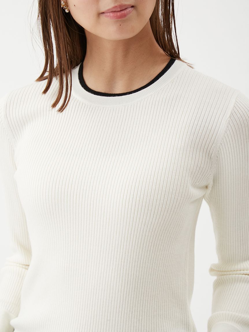 Mila Owen「バイカラーリブニット」|ニット・セーター|