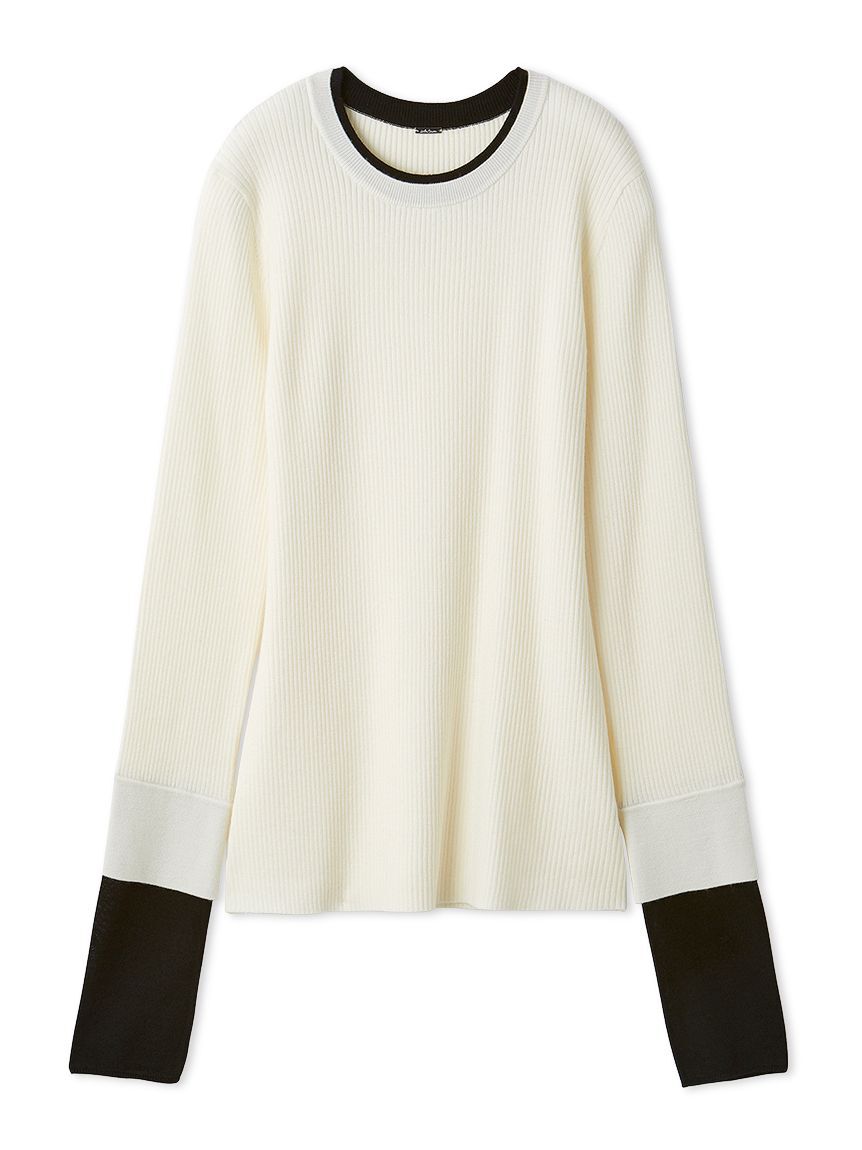 Mila Owen「バイカラーリブニット」|ニット・セーター|