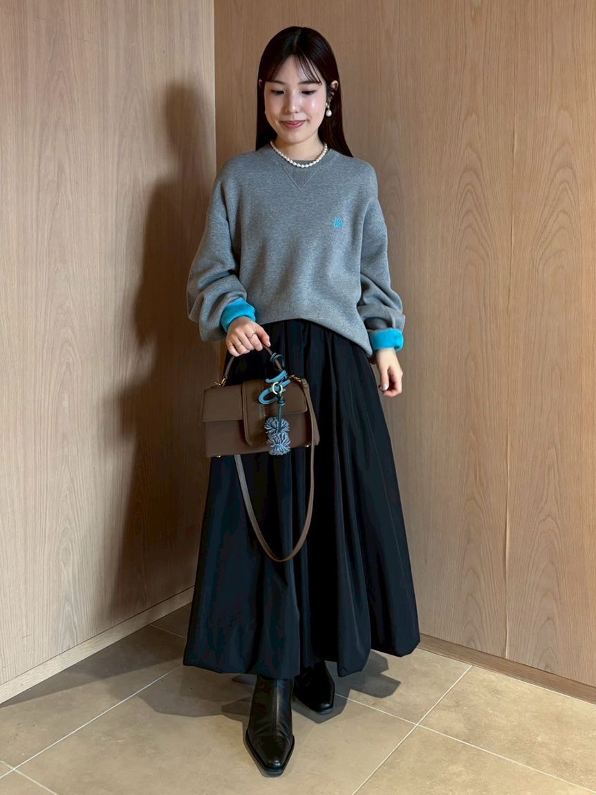 Mila Owen「バイカラースウェットライクニット」|ニット・セーター|