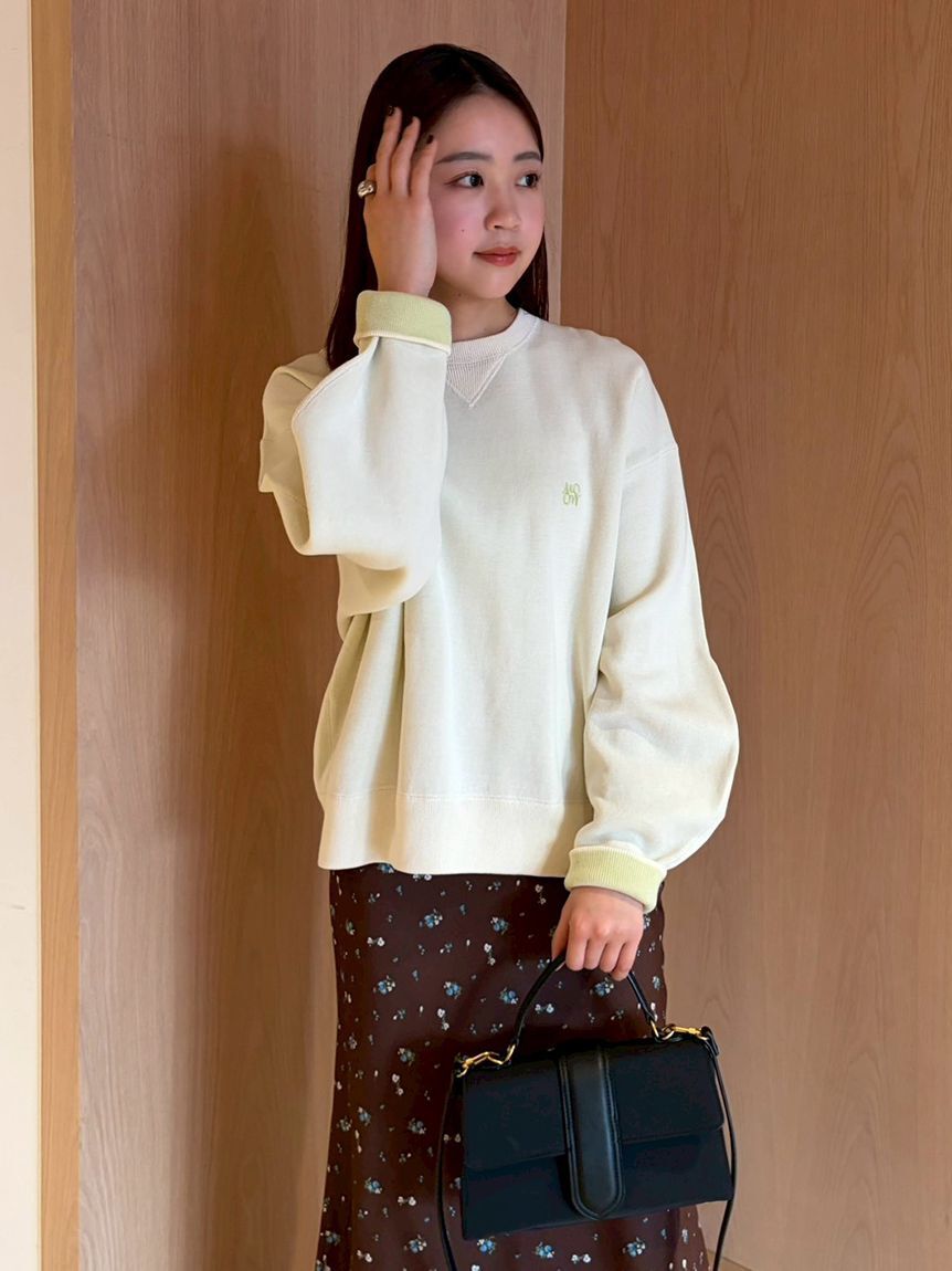 Mila Owen「バイカラースウェットライクニット」|ニット・セーター|