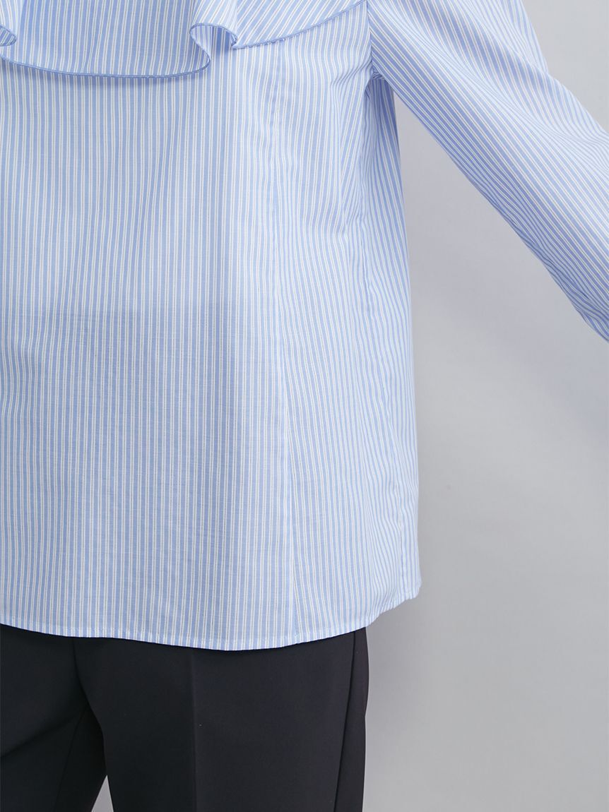 Mila Owen「ラッフルカラーシアーブラウス」|シャツ・ブラウス|