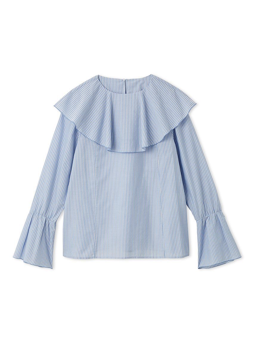 Mila Owen「ラッフルカラーシアーブラウス」|シャツ・ブラウス|