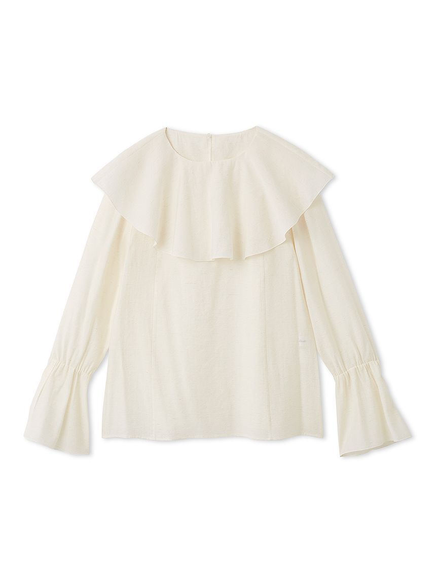 Mila Owen「ラッフルカラーシアーブラウス」|シャツ・ブラウス|