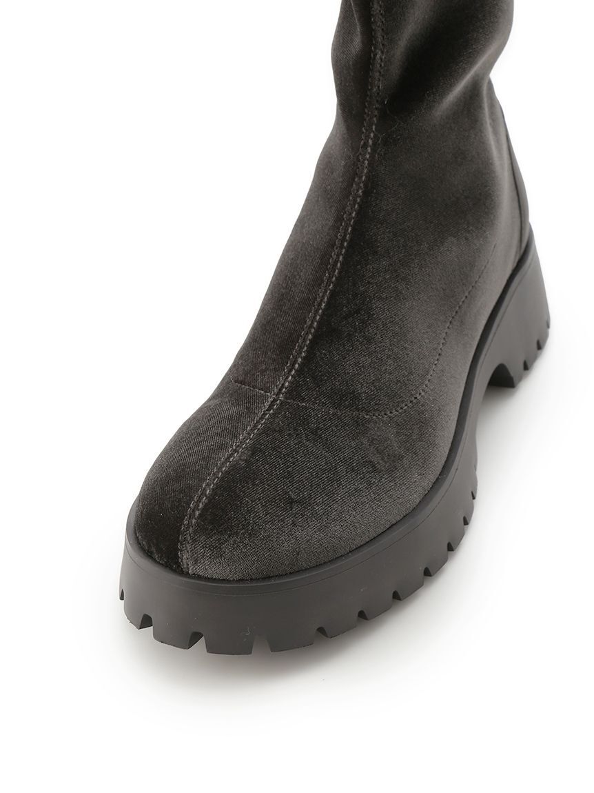 emmi atelier「ベロアストレッチブーツ」|ショートブーツ|