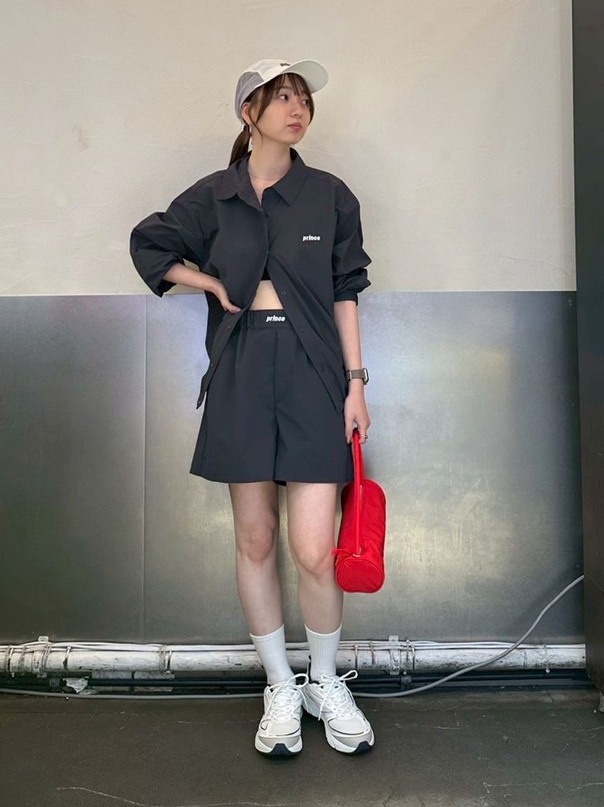 emmi atelier「【ONLINE限定カラー】【prince|emmi】ナイロンハーフパンツ」|デニム|NVY