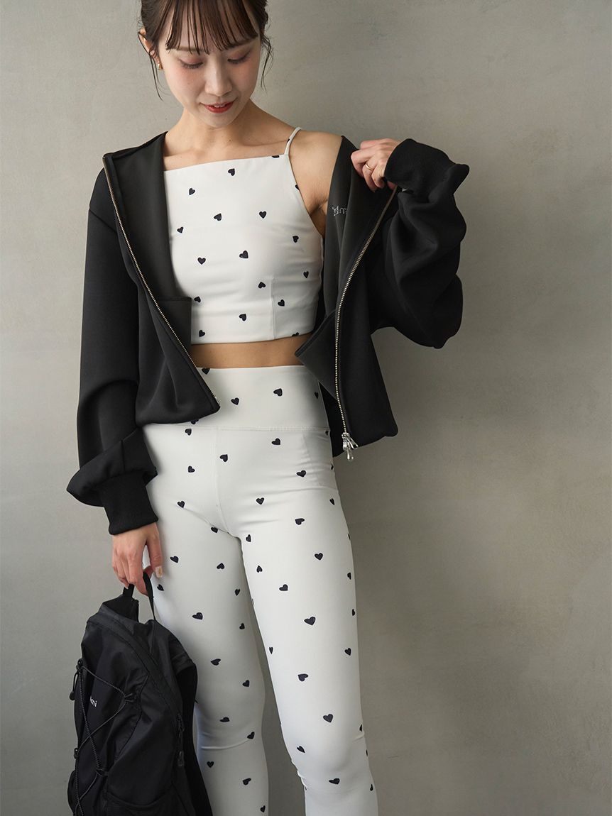 emmi atelier「eco emmiロゴジップアップフーディー/UVカット」|スウェット・ジャージ|