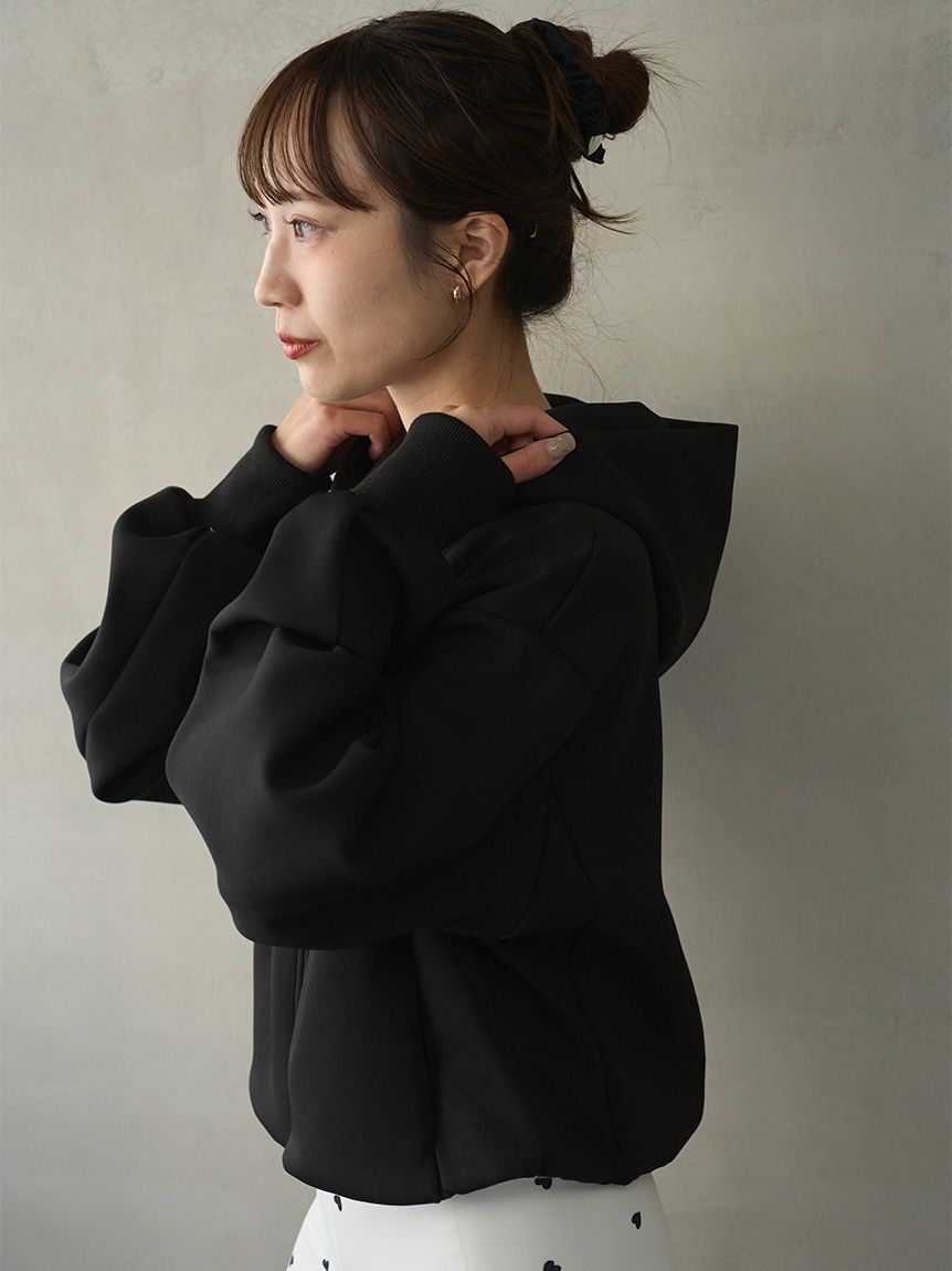 emmi atelier「eco emmiロゴジップアップフーディー/UVカット」|スウェット・ジャージ|