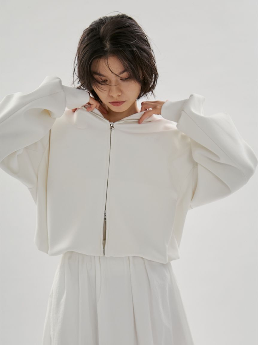 emmi atelier「eco emmiロゴジップアップフーディー/UVカット」|スウェット・ジャージ|