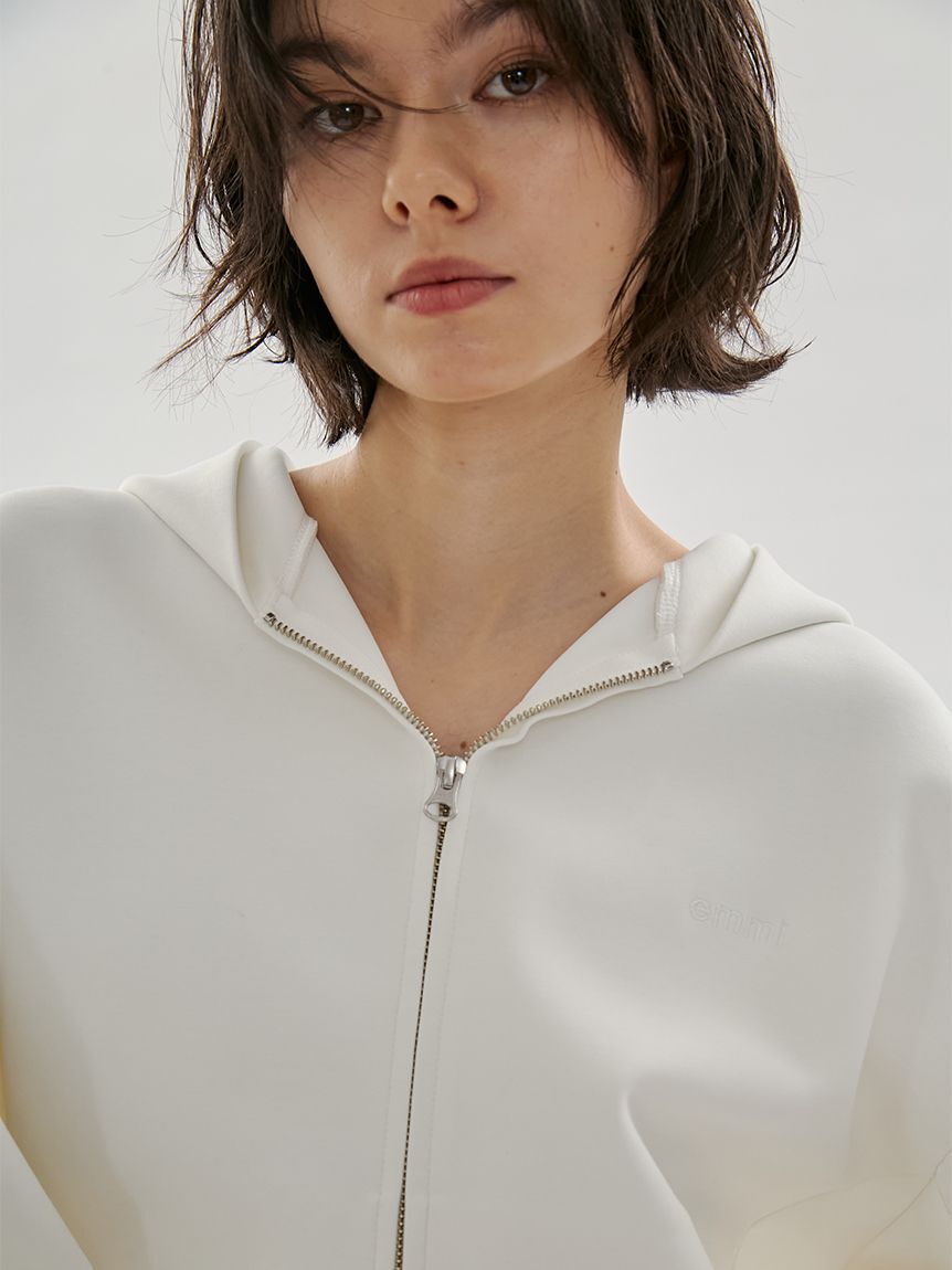 emmi atelier「eco emmiロゴジップアップフーディー/UVカット」|スウェット・ジャージ|