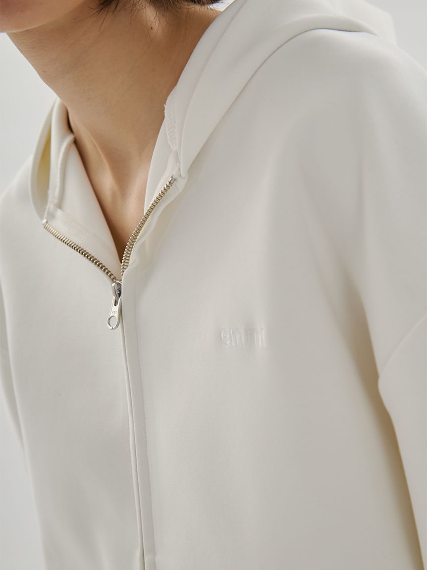emmi atelier「eco emmiロゴジップアップフーディー/UVカット」|スウェット・ジャージ|
