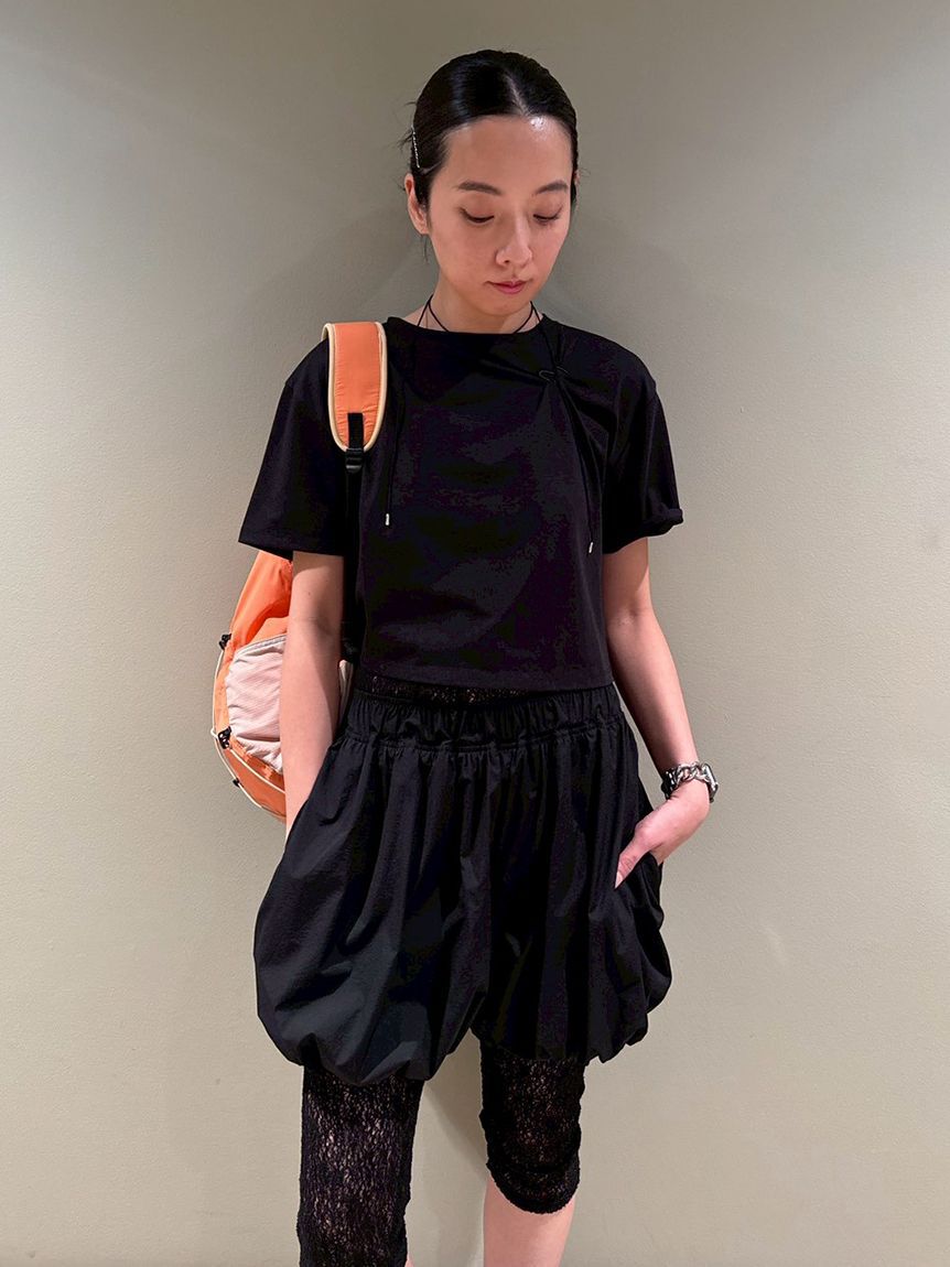 emmi atelier「【em】emmiロゴクロップドTシャツ/UVカット/接触冷感」|Tシャツ・カットソー|