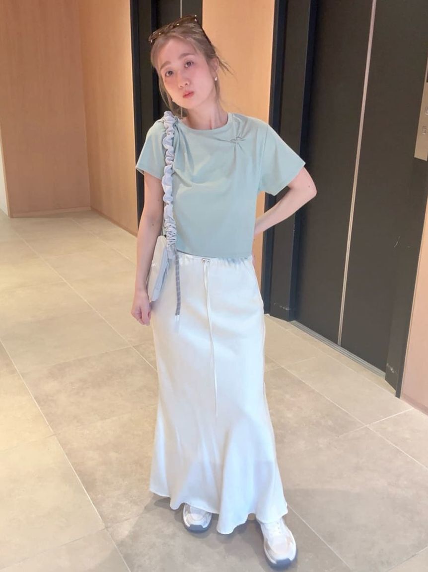 emmi atelier「【em】emmiロゴクロップドTシャツ/UVカット/接触冷感」|Tシャツ・カットソー|