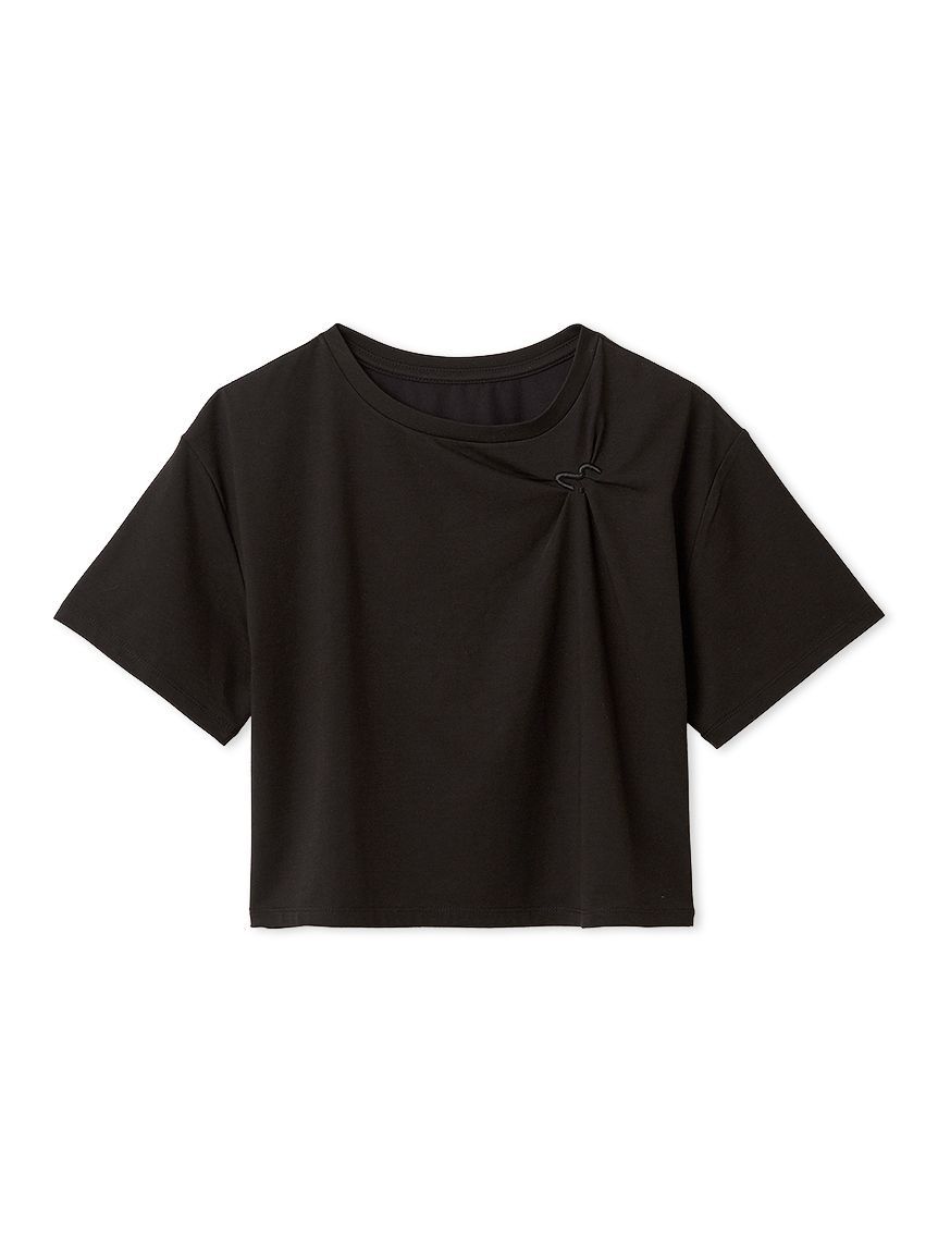 emmi atelier「【em】emmiロゴクロップドTシャツ/UVカット/接触冷感」|Tシャツ・カットソー|