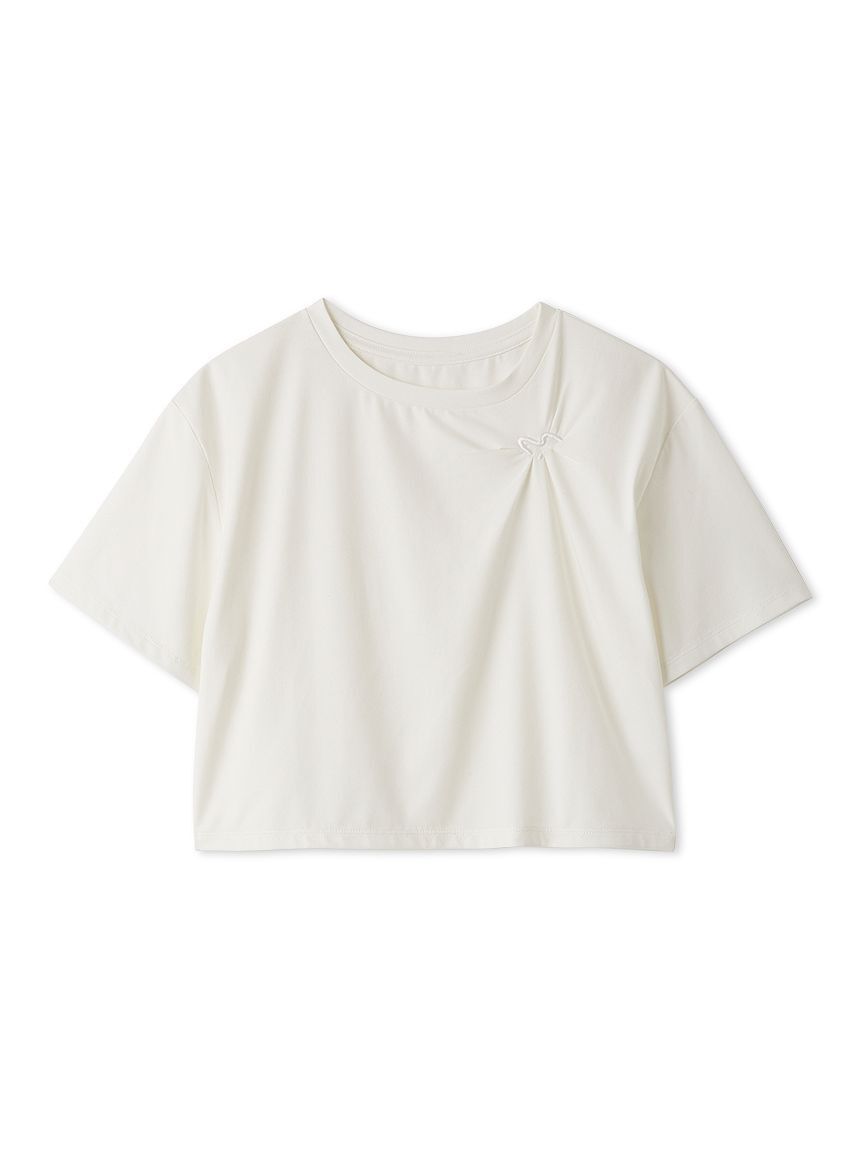 emmi atelier「【em】emmiロゴクロップドTシャツ/UVカット/接触冷感」|Tシャツ・カットソー|