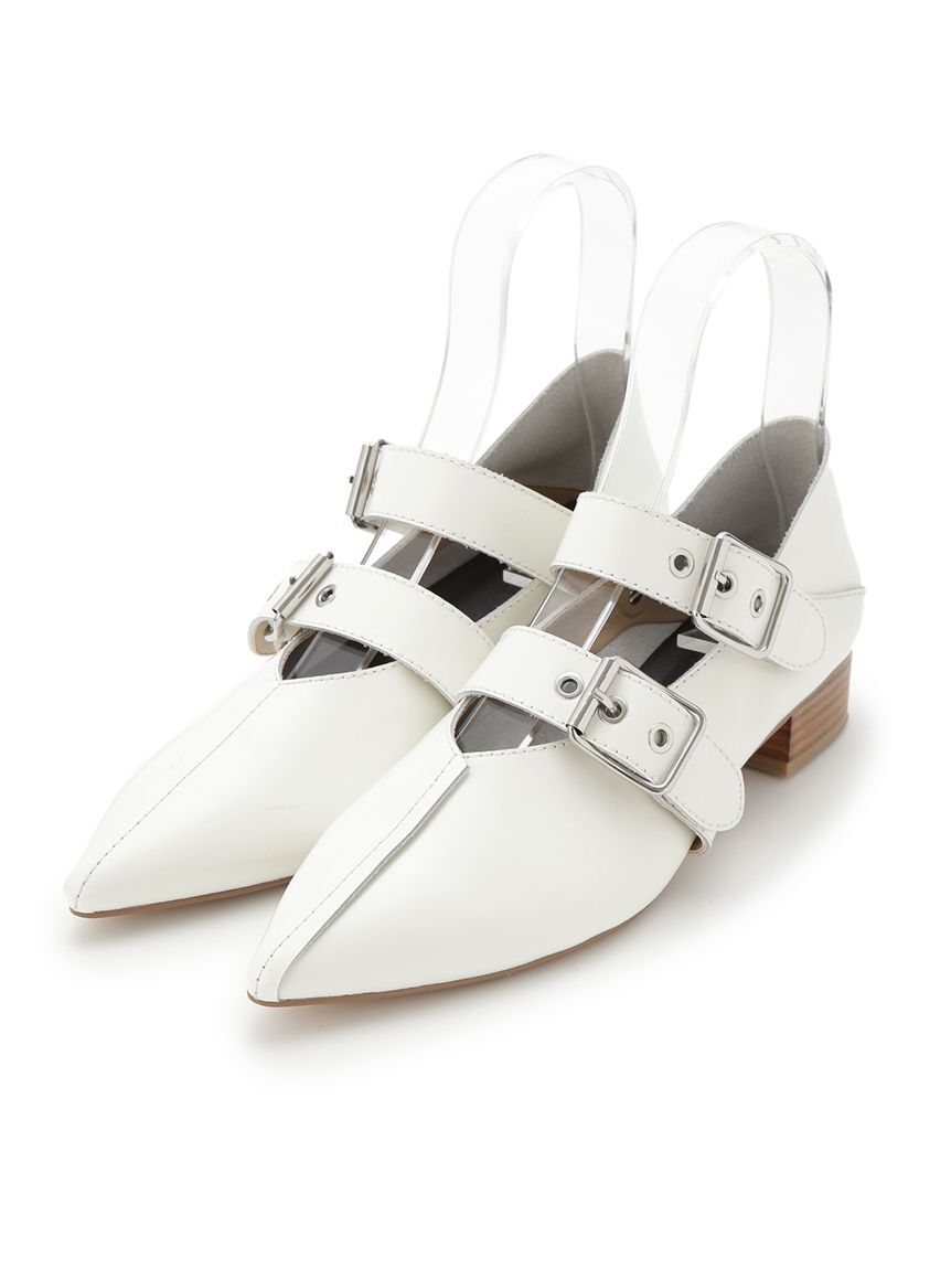 FURFUR「【WEB限定カラー】ダブルストラップバブーシュ」|パンプス|WHT