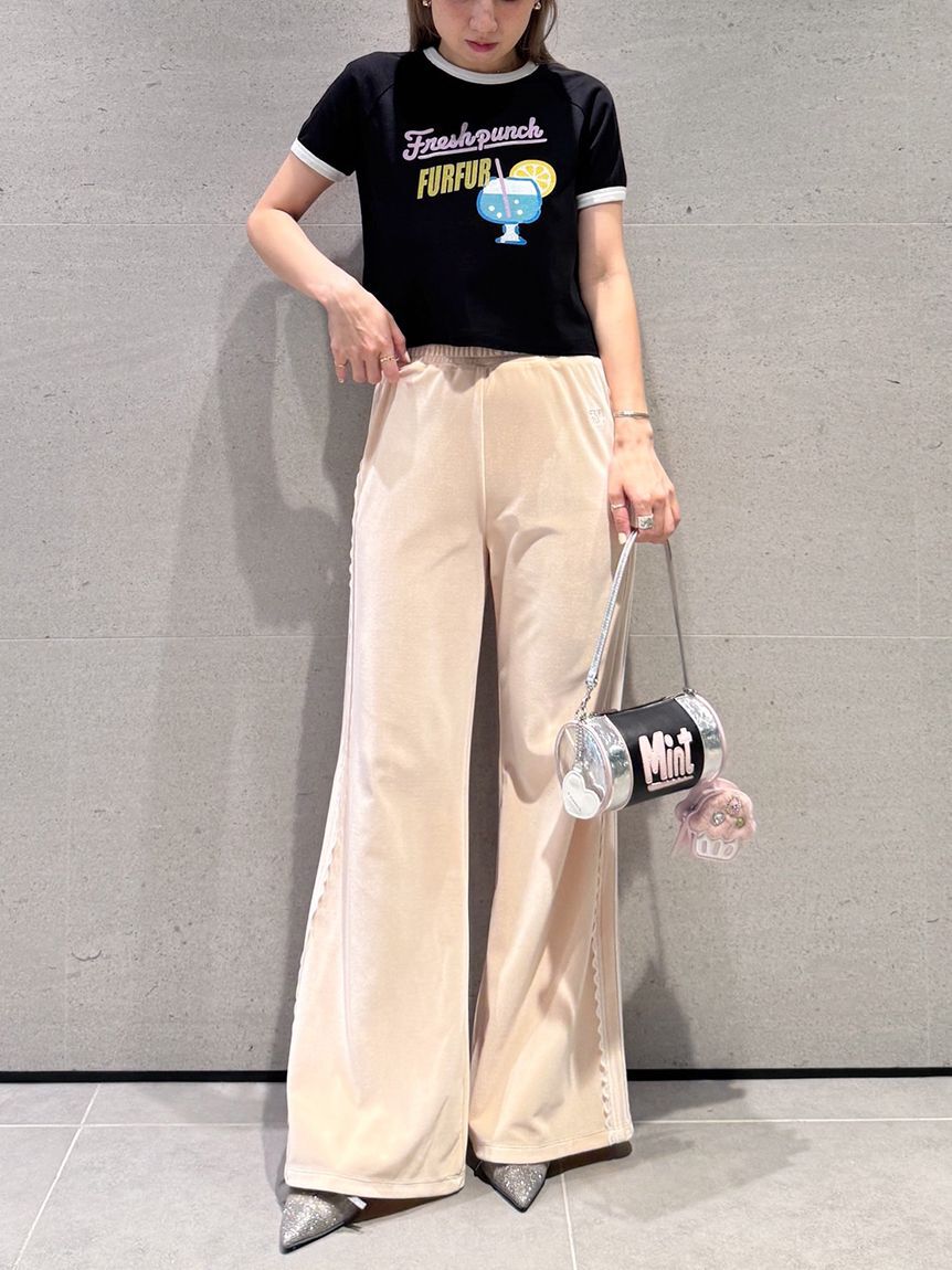 FURFUR「サイドレースベロアトラックパンツ」|チノ|