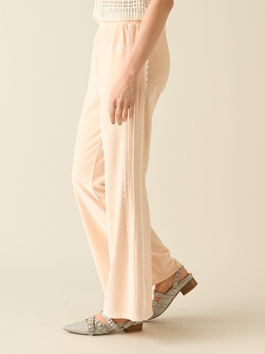 FURFUR「サイドレースベロアトラックパンツ」|チノ|