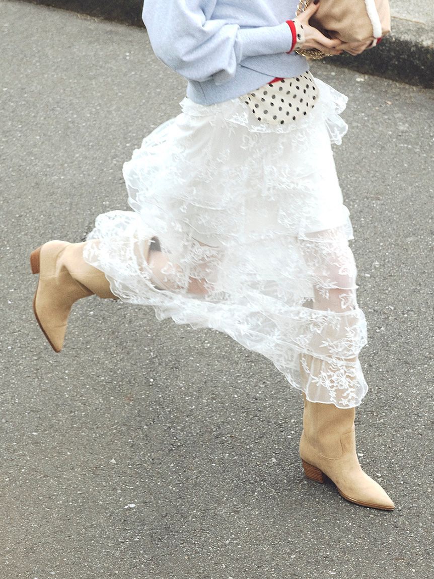 FURFUR「ティアードレーススカート」|スカート|