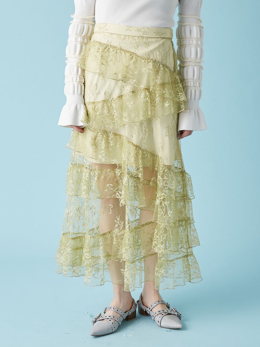 FURFUR「ティアードレーススカート」|スカート|