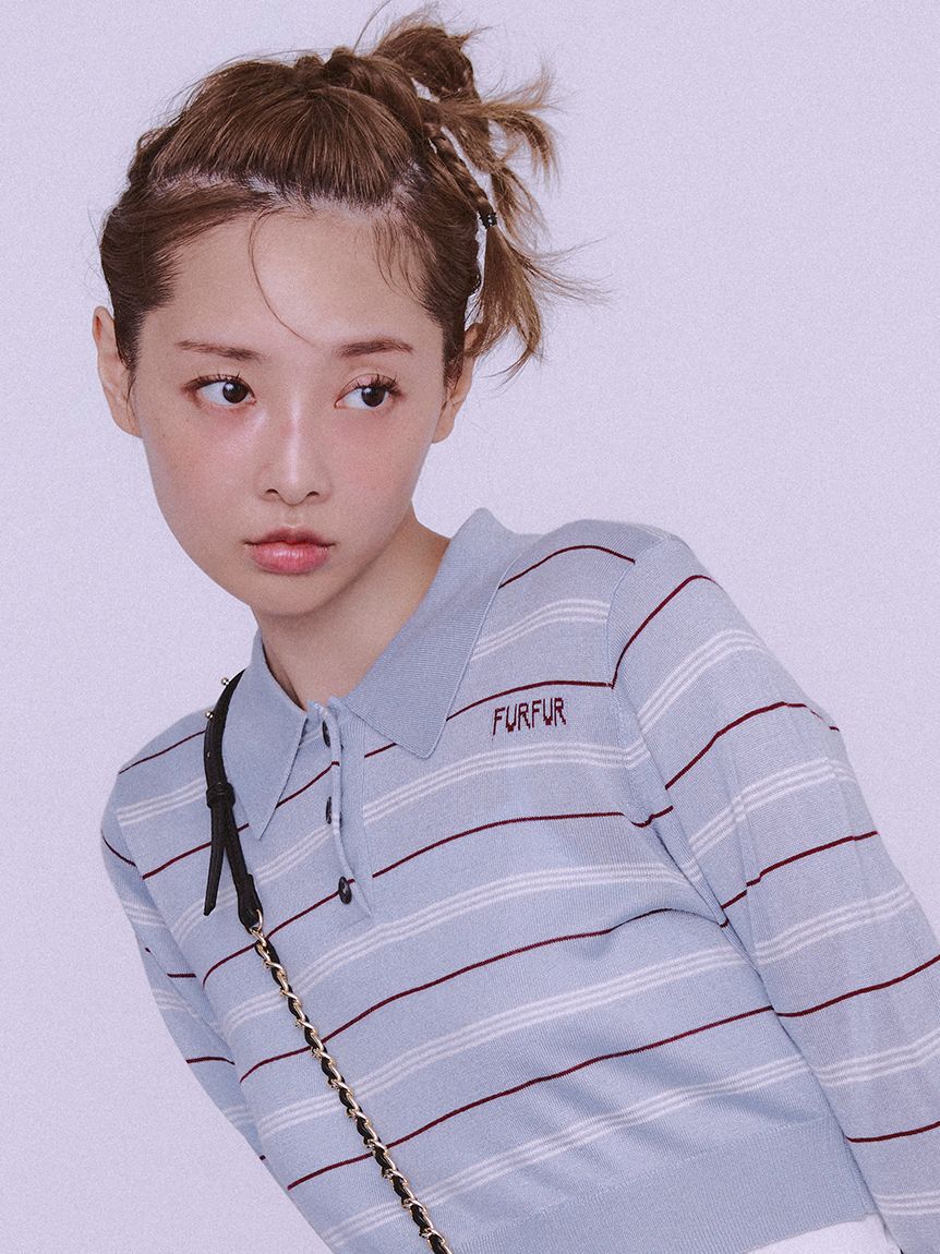 FURFUR「シャツレイヤードポロニット」|ニット・セーター|