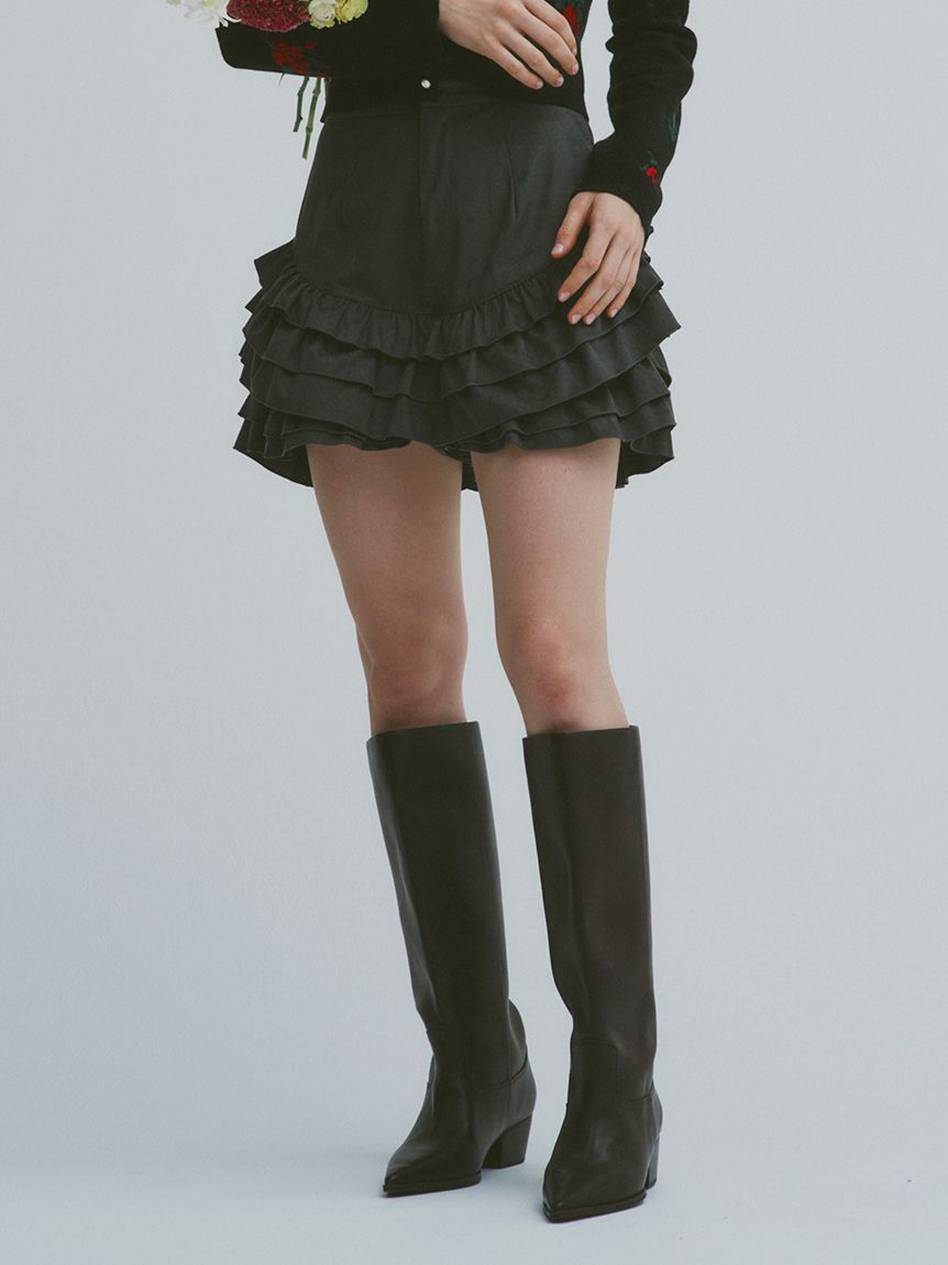 FURFUR「フリルレイヤースウェードショートパンツ」|その他|