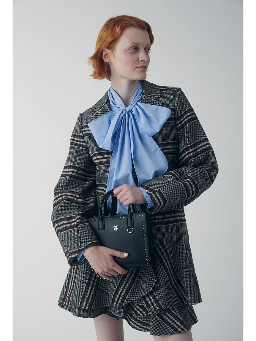 FURFUR「ビジュー付きボウタイブラウス」|シャツ・ブラウス|