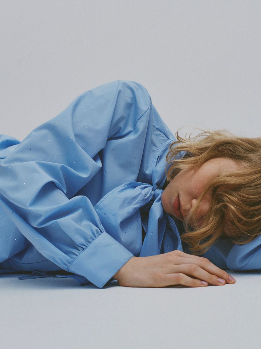 FURFUR「ビジュー付きボウタイブラウス」|シャツ・ブラウス|