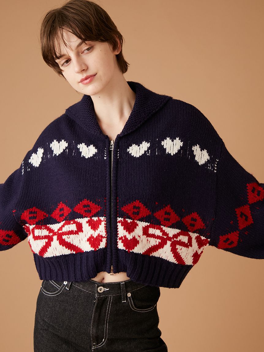 FURFUR「リボンカウチンニットカーディガン」|カーディガン|