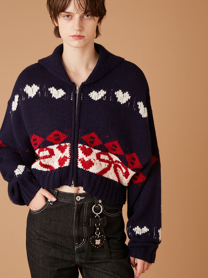 FURFUR「リボンカウチンニットカーディガン」|カーディガン|