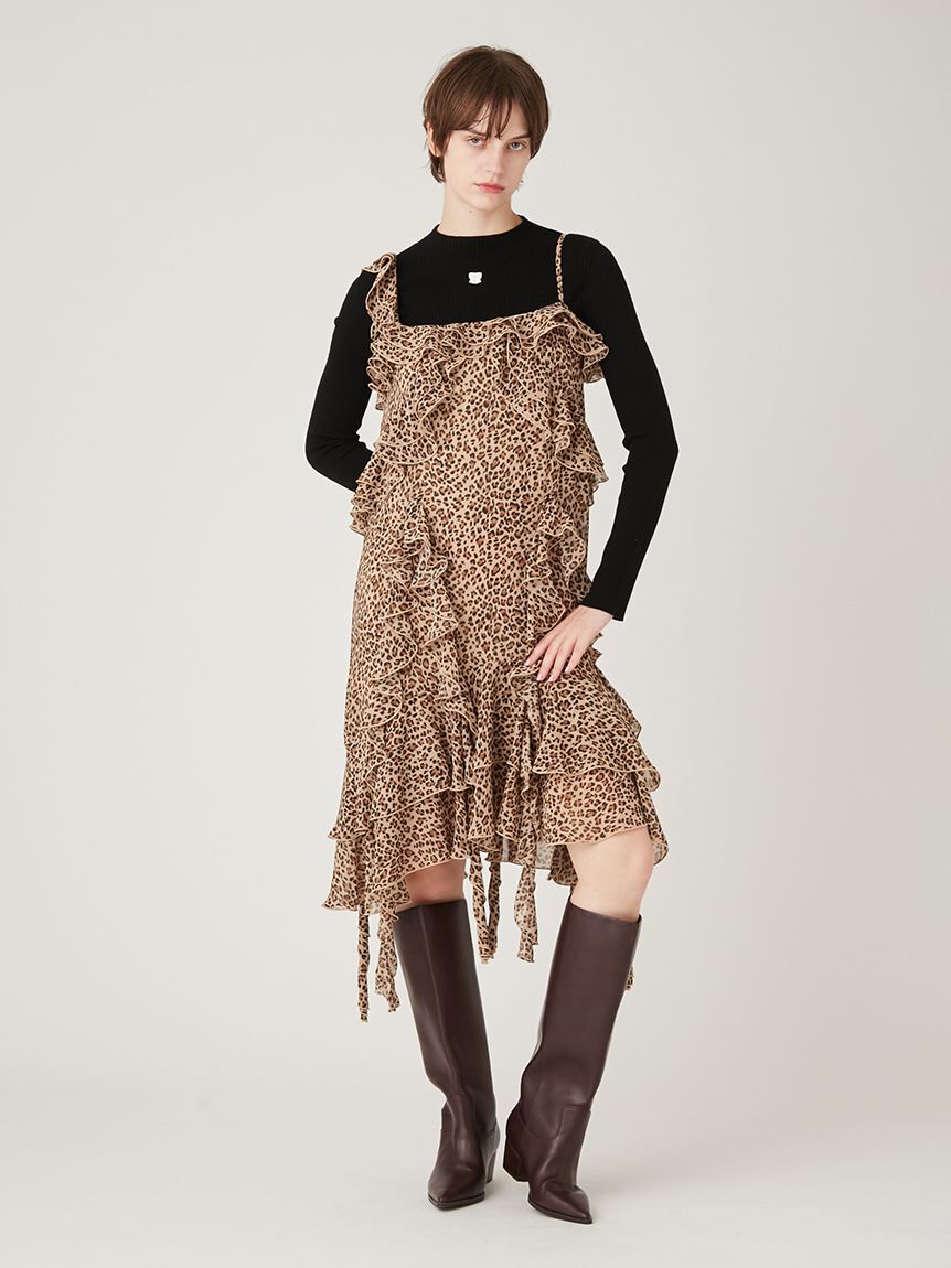 FURFUR「【限定カラー】リボン刺繍リブニットトップス」|ニット・セーター|