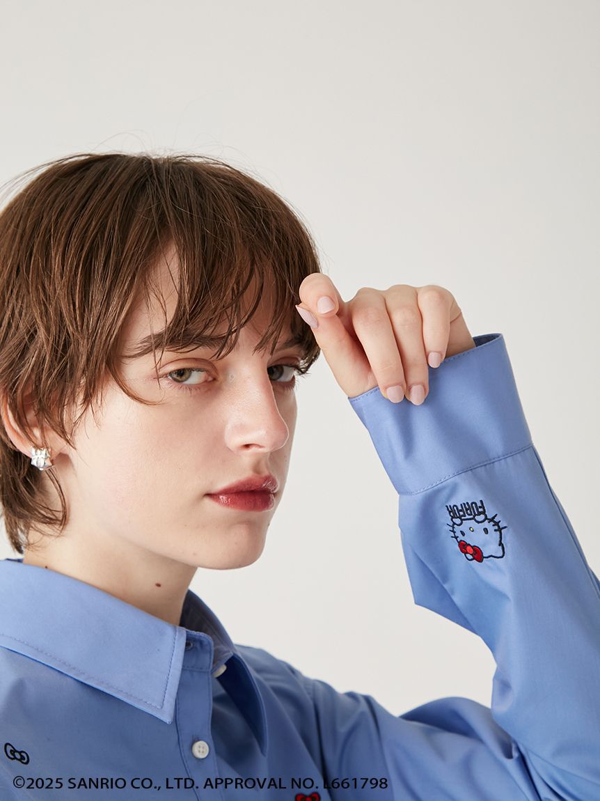 FURFUR「HELLO KITTYリボン刺繍シャツ」|シャツ・ブラウス|