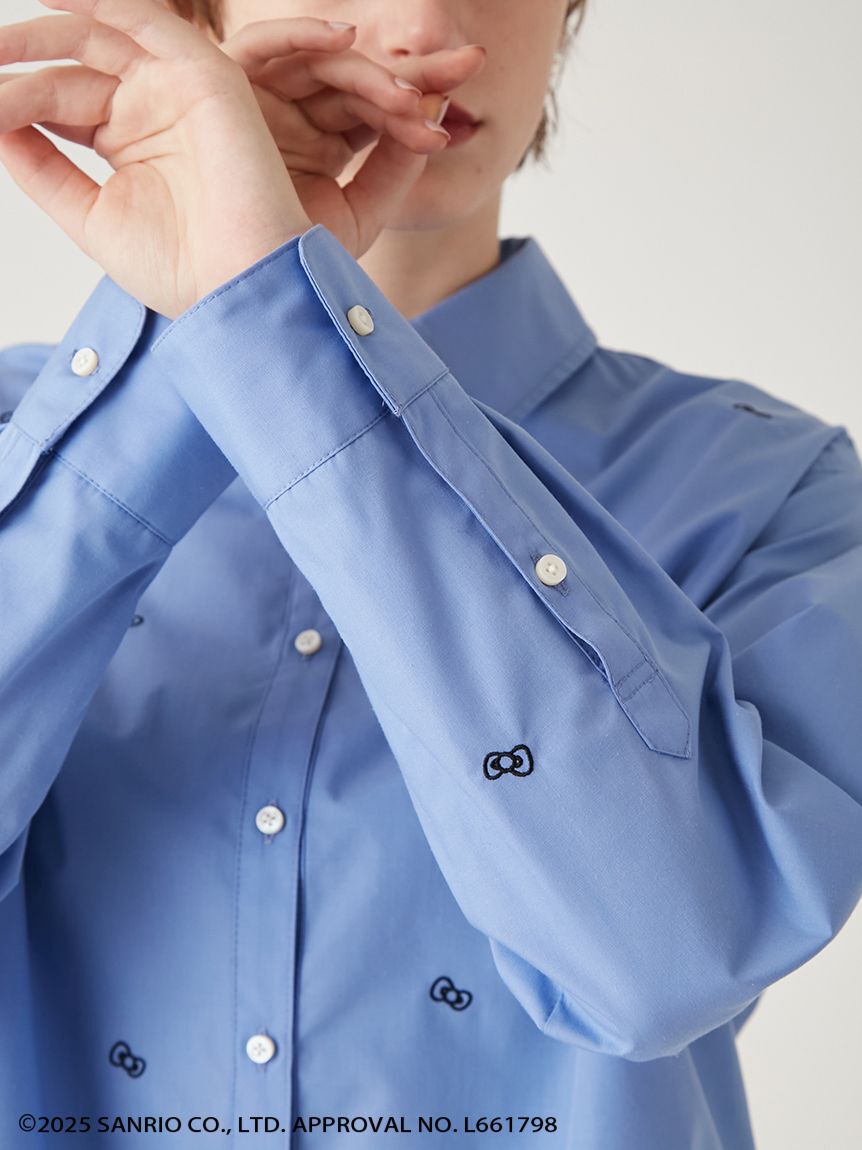 FURFUR「HELLO KITTYリボン刺繍シャツ」|シャツ・ブラウス|