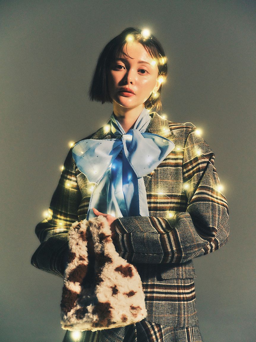 FURFUR「ツイードフレアドレスコート」|チェスターコート|