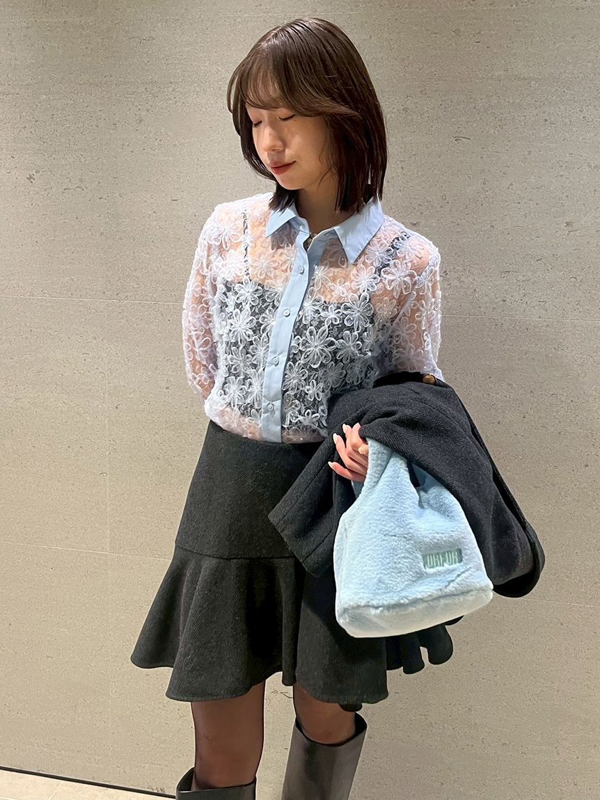 FURFUR「ツイードフレアスカート」|スカート|