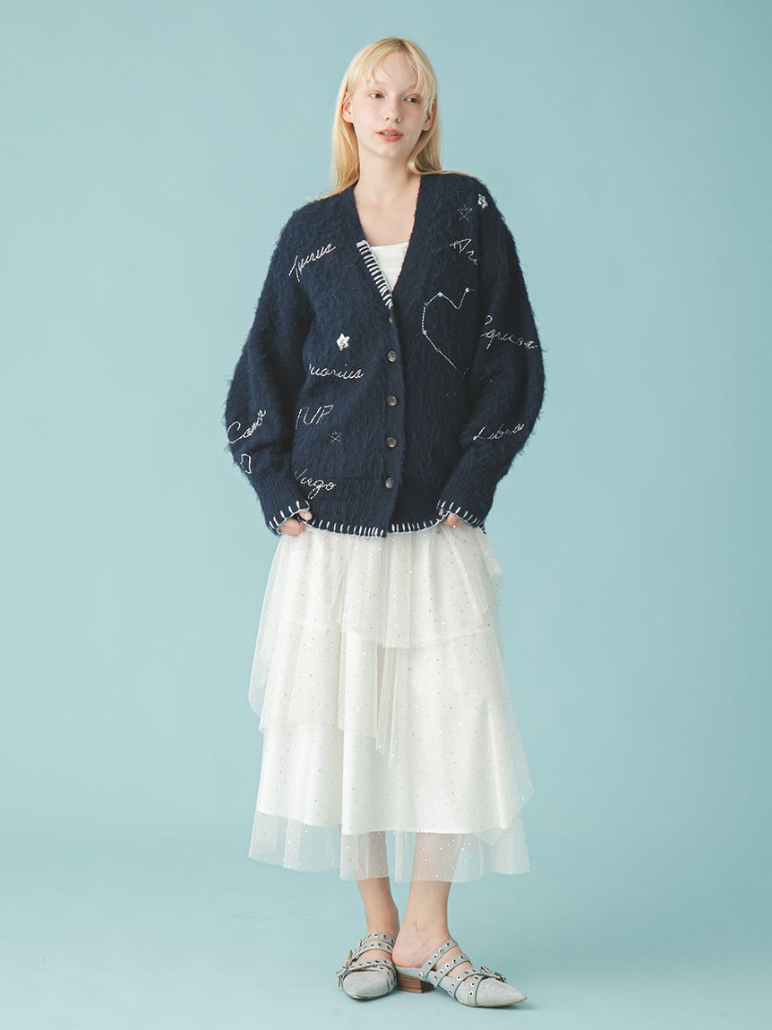 FURFUR「スターモチーフ刺繍カーディガン」|カーディガン|